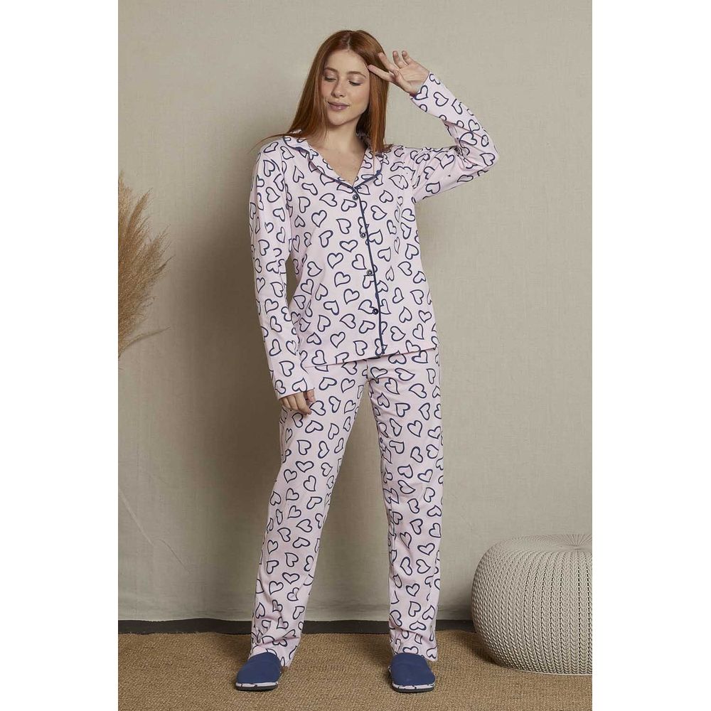 Pijama Com Abertura Frontal Intimidade 